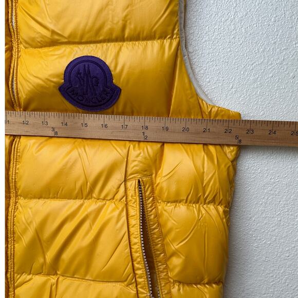 Moncler 1952 Park Down Puffer Vest Yellow Men Size 3 Zip Front - Picture 15 of 16